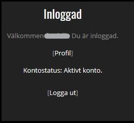 Inloggad